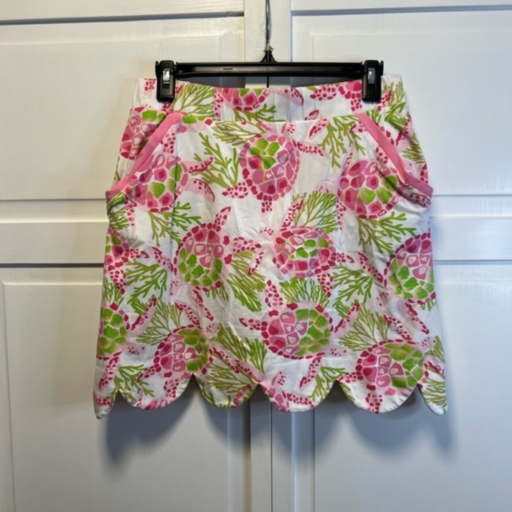 ANA CLARE Sea Turtle Cove Sassy Skort Size Womens Medium Color Pink,Green,White